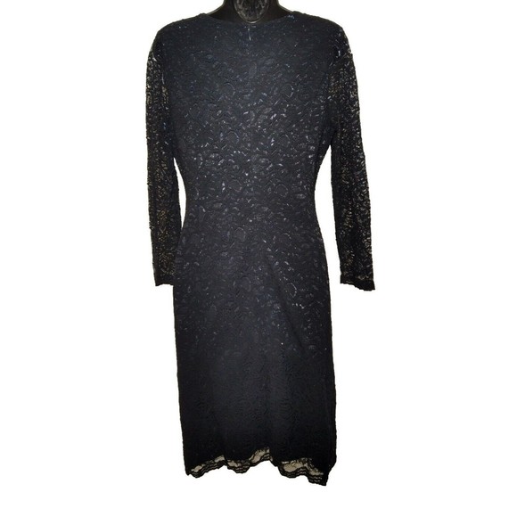 Banana Republic L'Wren Scott Collection Navy Lace Knee Length Maxi S 6 - Picture 6 of 12